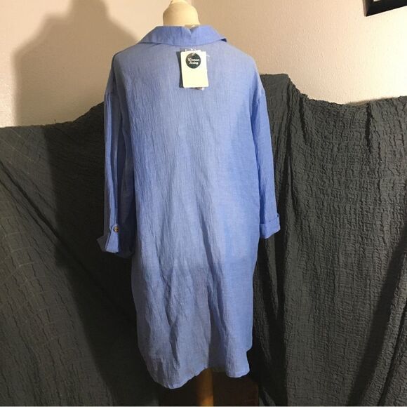 DOTTI NWT Swim Cover-Up Shirt Dress Size 1X - Picture 5 of 10